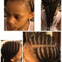 Fulani braids (short bob)