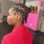 Medium Natural hair Individual Braids