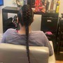 braided ponytail w/ extensions