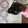 Adding beads to kid hairstyles