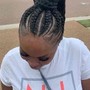 Smedium knotless or box braids