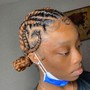 Sleek pony tail natural hair