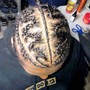 DESIGNER CORNROWS (HALF HEAD)