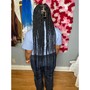 rubber band Fulani braids buttlength