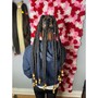 rubber band Fulani braids buttlength