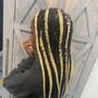 Med size knotless braids