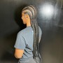 Extended freestyle braided ponytail