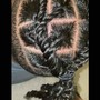 Criss cross stitch/ w Twists (shaved sides)