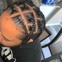 NATURAL/ MEN Individual Box Braids (Shaved sides)