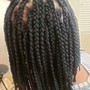 Waist length Box Braids knotless or regular