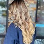 Partial Balayage, Blowout, Wand / Barrel Curls