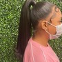 Silk Press & Ponytail with Extension