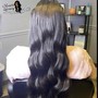 Crisscross Rubber Band Half Up Half Down Sew In