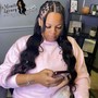 Crisscross Rubber Band Half Up Half Down Sew In