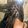 Small bohemian knotless braids