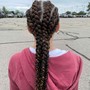 Kid's French braids with Beads