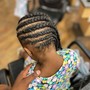 Kid's French braids with Beads