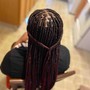 Small Knotless Braids mid back