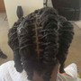 Box Braids over dreadlocks