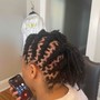 Loc Updo/barrel twist