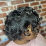 Pincurls on short hair