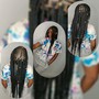 Natural Hair Knotless Braids