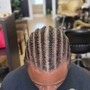 2 Braids for men straight back