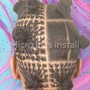 Large (7 braids) Feed in Braids weave included