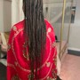 Individual Knotless w/Fulani braids (med)