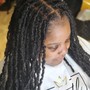 Crochet Braids install using loose type hair strand by strand