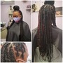 Shampoo and blow dry with braids