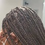 Shampoo and blow dry with braids