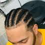 Cornrows with hair extensions