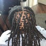 Invisible locs (lower back length)