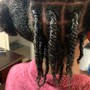 Invisible locs (lower back length)