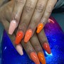 Acrylic Full Set/w Gel polish (Medium)