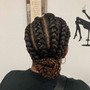 Medium Updo cornrows