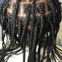 Cornrows, 10 minute scalp massage