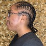 Half Cornrow Half Crochet (protective style)