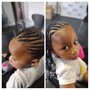 Kids traditional loc- retwist with design