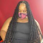 Butt or knee length soft locs