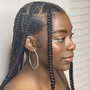 (10) Stitch braids straight back