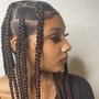 (10) Stitch braids straight back