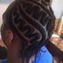 2 feed in French braids