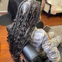 Back Box Braids and cornrows at the top