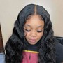 Super nartural flat Middle part sewin leaveout