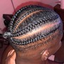 Feed in braids with weave