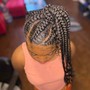 4 feed in braids straight back