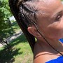 Cornrows without hair added