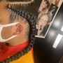 Cornrows without hair added